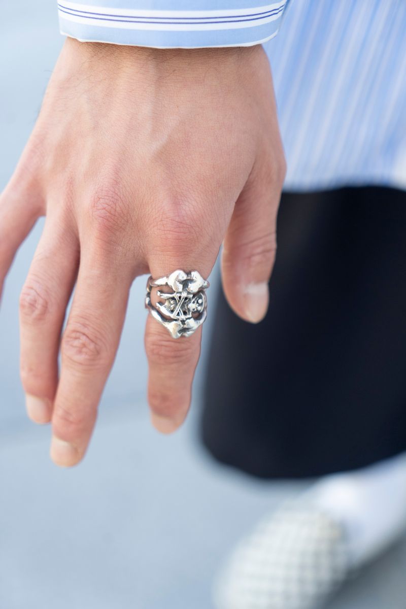 ストライプとチェッカーボード柄を白で中和 大橋工貴 6枚目の写真