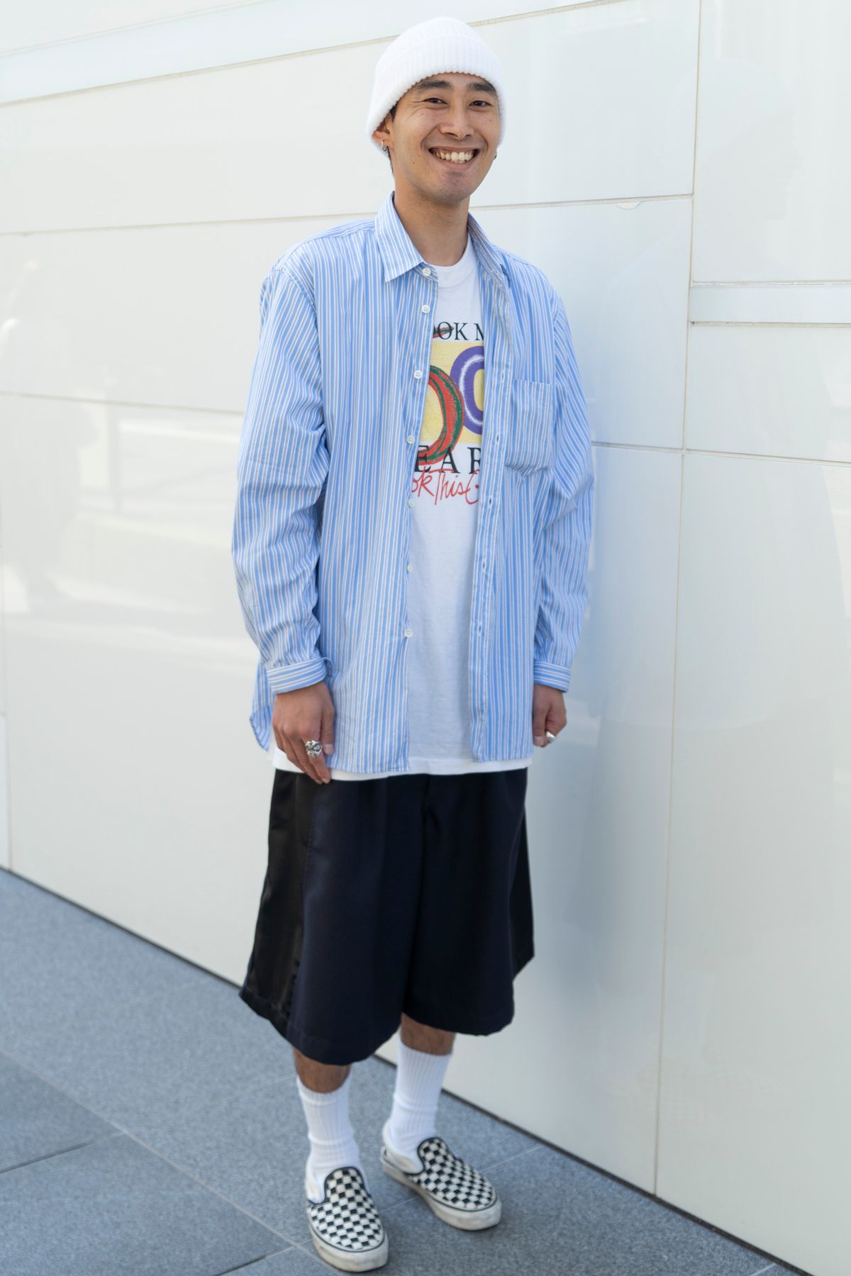 シャツ コムデギャルソンシャツ  Tシャツ 古着  パンツ コムデギャルソンシャツ  シューズ ヴァンズ  帽子 ノーブランド  腕時計 カシオ  バングル ヴィンテージ