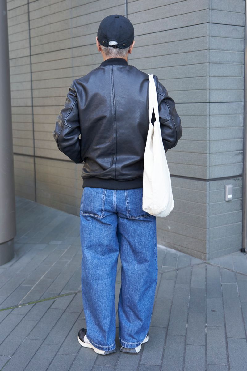 レザーアウターはデニムと合わせて潔く K.S 2枚目の写真