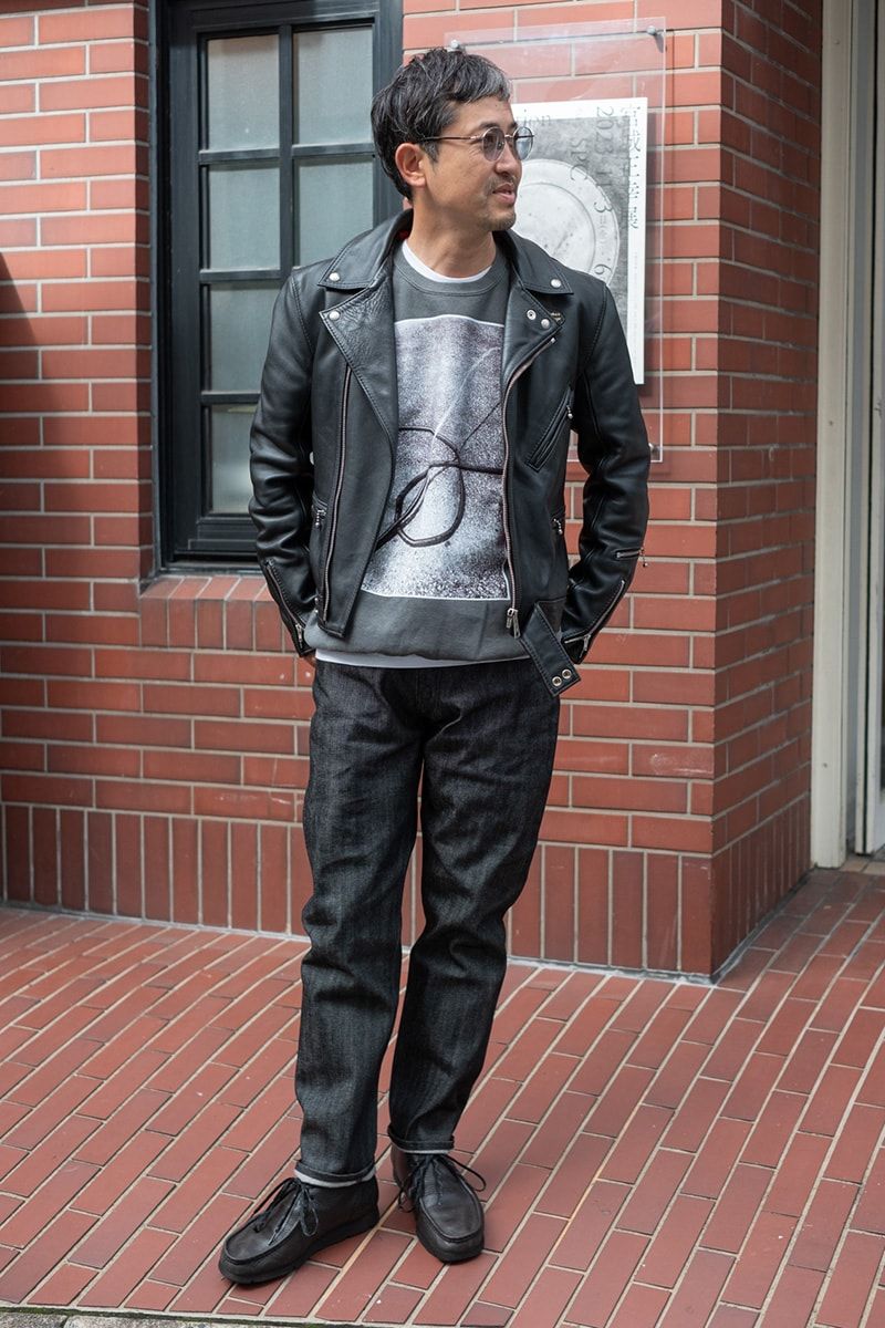 王道レザーは今っぽいインナーで 森 闘士也