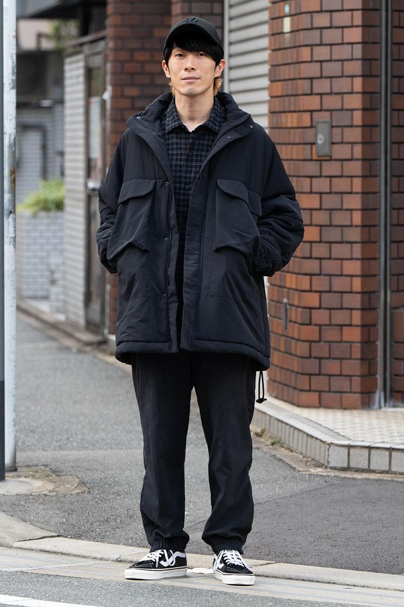 オールブラックだからこそ際立つチェック柄 松野大輔