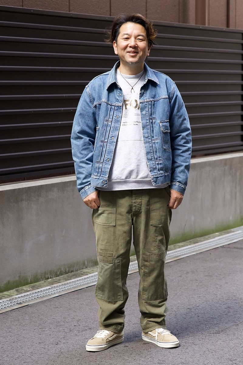 薄色Gジャンで印象柔らかに 枝光孝悦