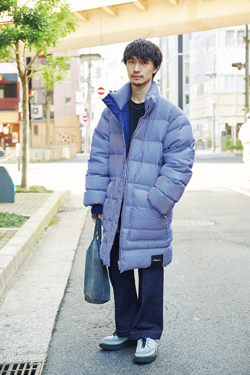 サイジングとシルエットで楽しむ、個性派ダウンスタイル 安田卓弘