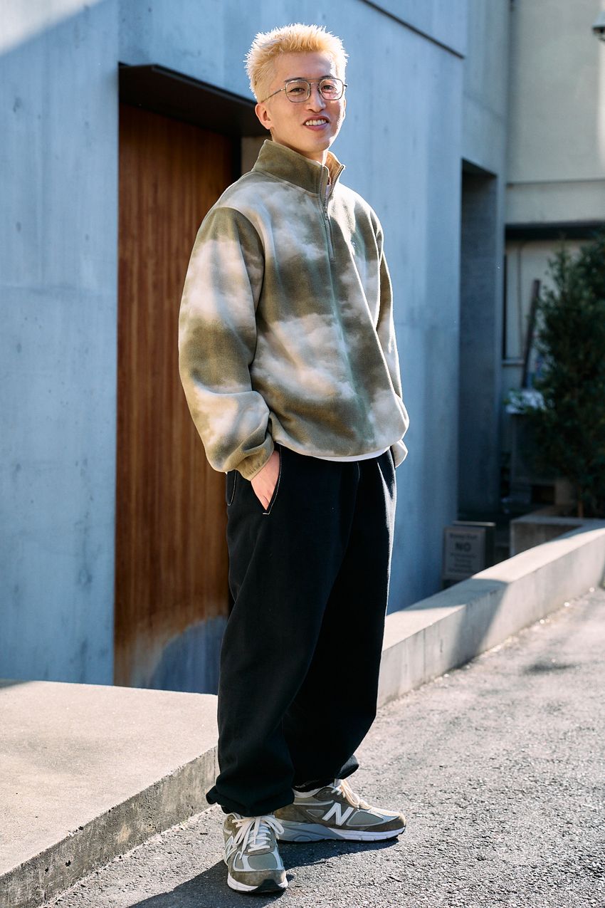 “ハーフジップトップス”の着方を示す3名のスナップ！インナーからメイン使いまで網羅 - 3枚目の画像