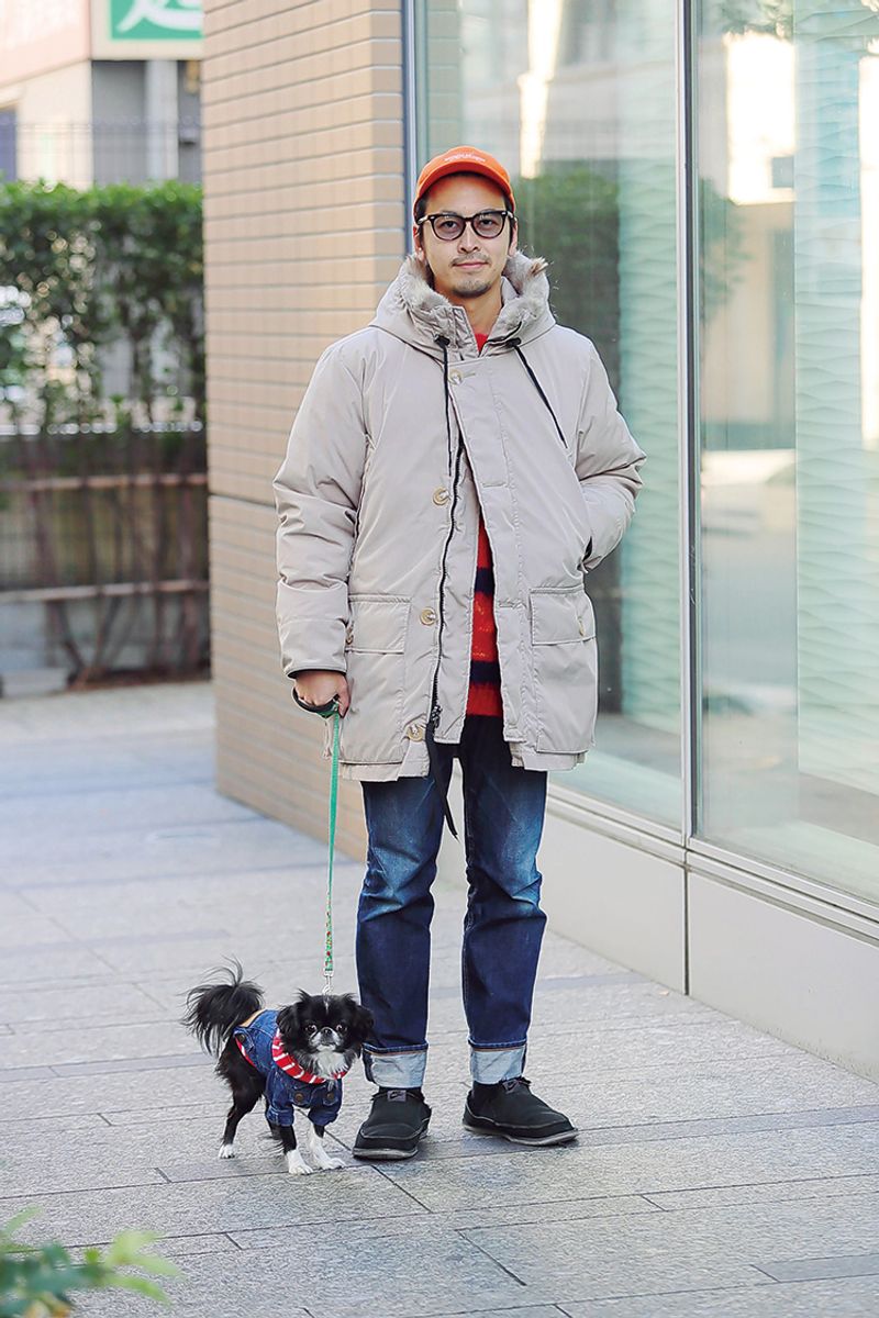 チラ見えモヘアニットがつくる、ダウンのお手本レイヤード 後藤淳一