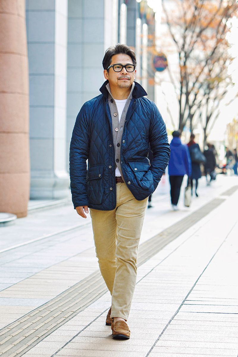 キルティングダウンをスマートに着こなす好例 松永 力