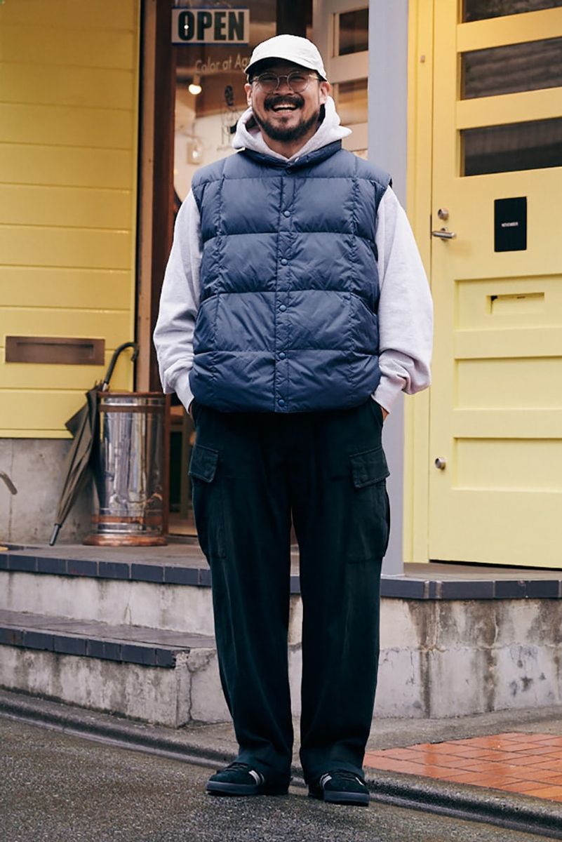 ランズエンドのダウンベストコーディネート | 241219-1227-53 高橋優太