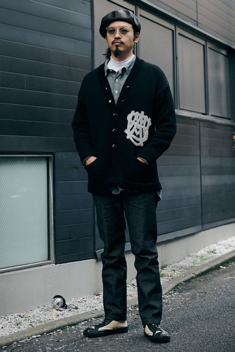 バウワウのカーディガンコーディネート | 241215-1438-27 田 真行