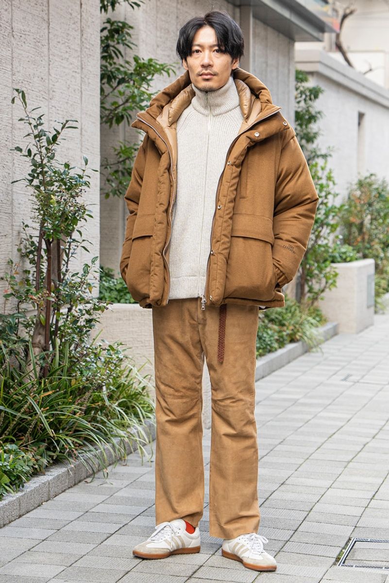 マーカウェアのダウンジャケットコーディネート | 241215-1548-06 野川双太良