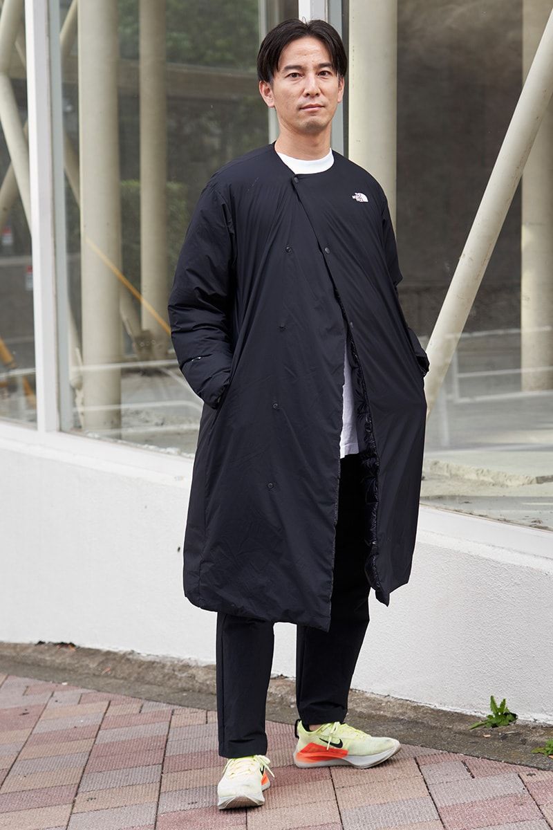 ハイク×ザノースフェイスのコートコーディネート | 241215-1558-05 田口浩司