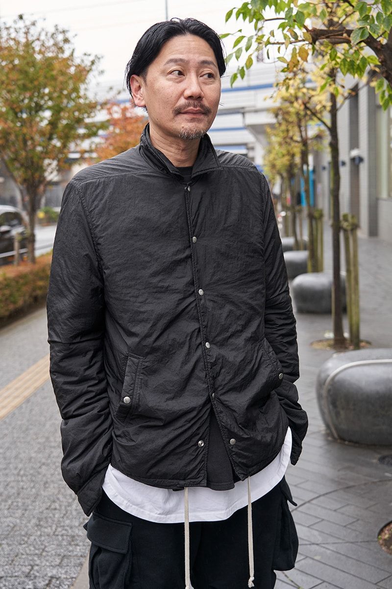 リックオウエンスダークシャドウのジャケット/アウターコーディネート | 241215-1558-57 浜口 豪 4枚目の写真
