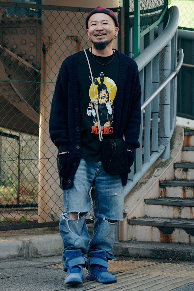 古着のカーディガンコーディネート | 241217-2232-13 木村健太郎