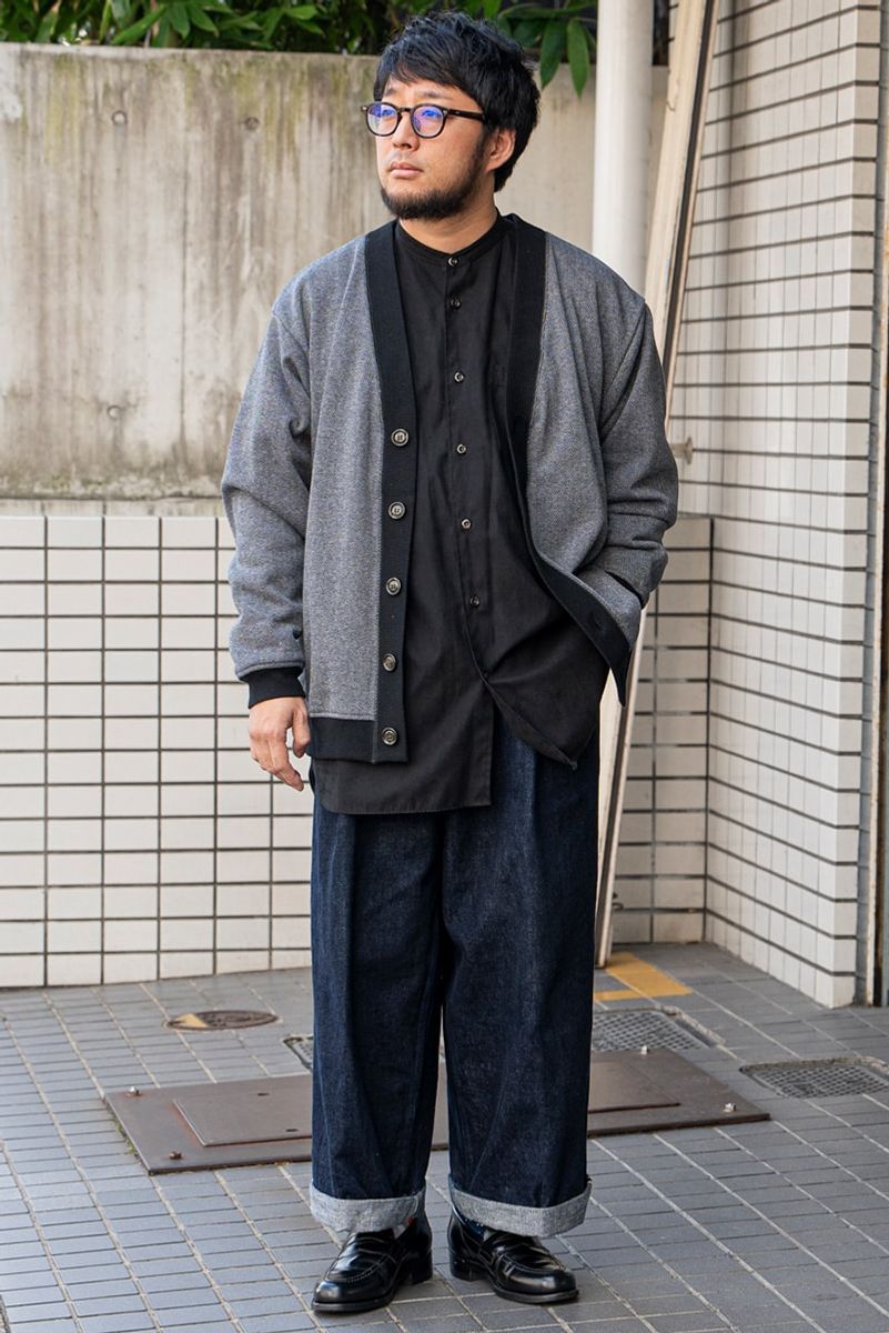 オーディエンスのカーディガンコーディネート | 241218-1230-37 河野龍乃介