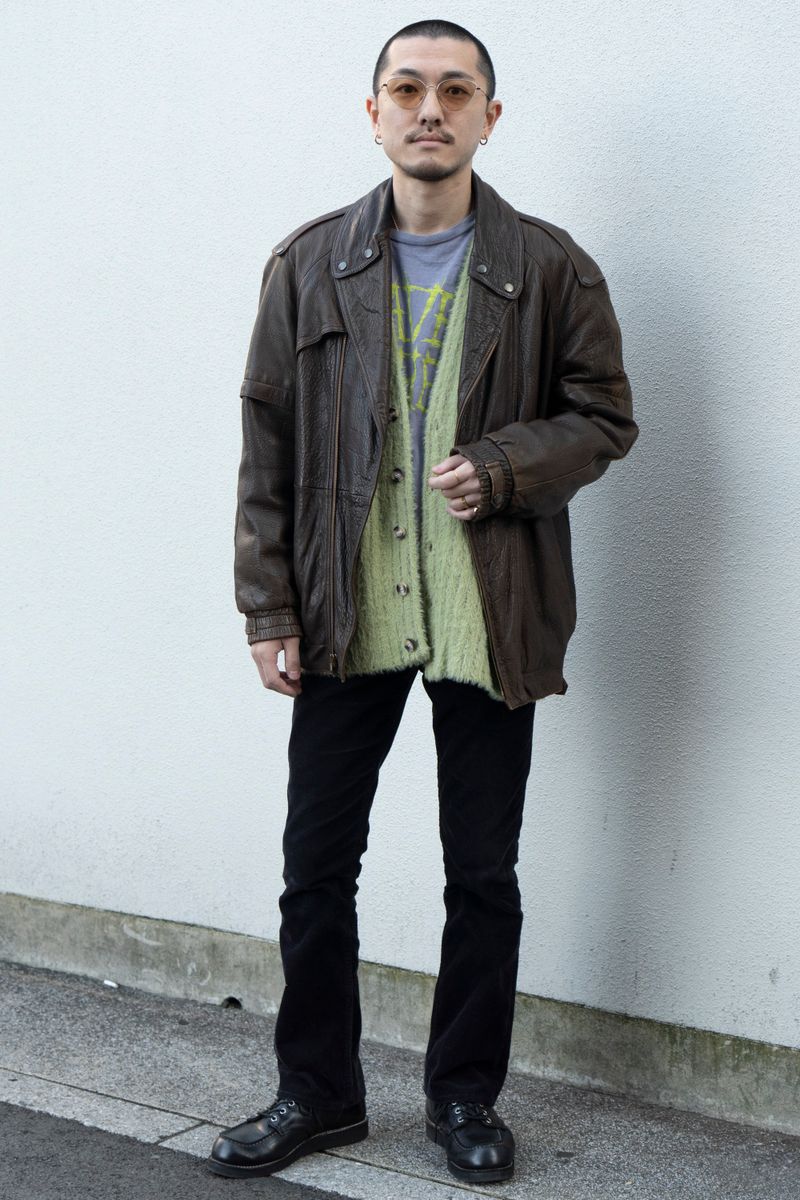 ゆるっと着るライダースにスリムパンツが◎ 坪井啓介 2枚目の写真