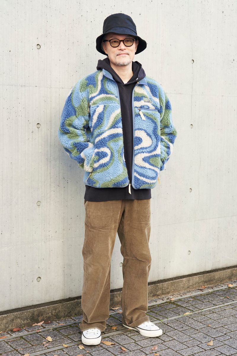 やわらかな印象のフリースで色柄を纏う マサカズ