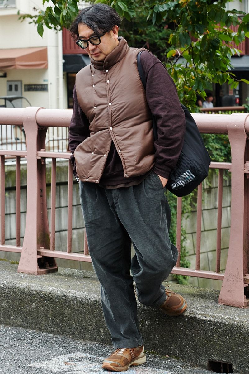 ノンネイティブのダウンベストコーディネート | 250123-1839-10 鬼塚秀和
