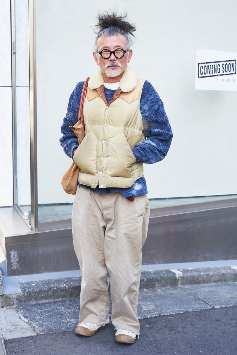 ロッキーマウンテンフェザーベッドのダウンベストコーディネート | 250116-2018-33 福嶋