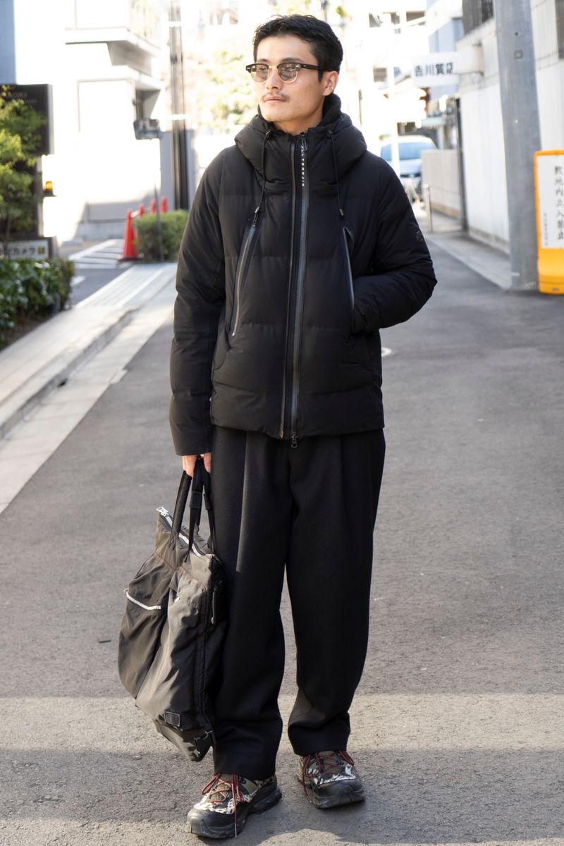 デサントオルテラインのダウンジャケットコーディネート | 250120-1029-34 土屋雅義