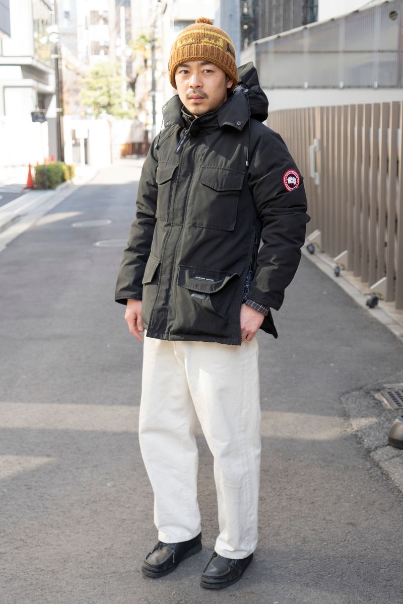 カナダグースのジャケットコーディネート | 250204-0658-41 藤代拓実