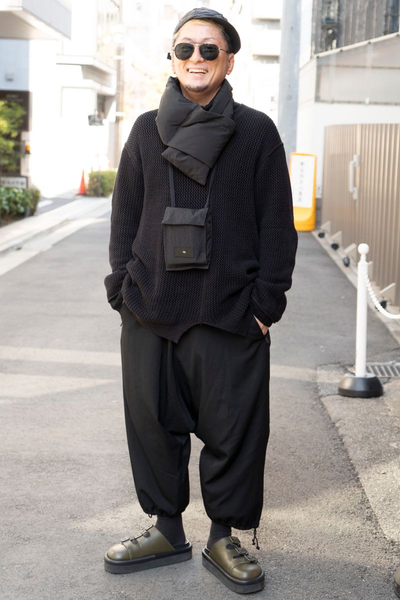 ヨウジヤマモトのニットコーディネート | 250204-0653-57 中道一将