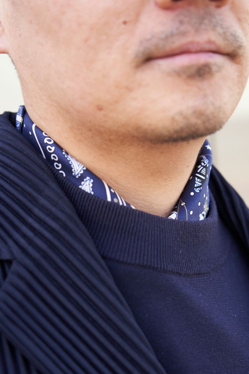 イッセイミヤケのジャケットコーディネート | 250213-0929-46 ヒョンシム 4枚目の写真