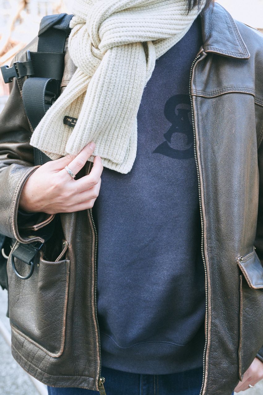 【レザージャケット×デニム】王道スタイルに変化を加えた5人のテクニックをスナップで - 10枚目の画像