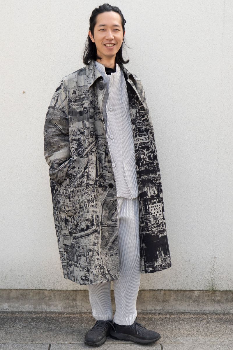 イッセイミヤケのコートコーディネート | 250306-0012-28 内山貴文