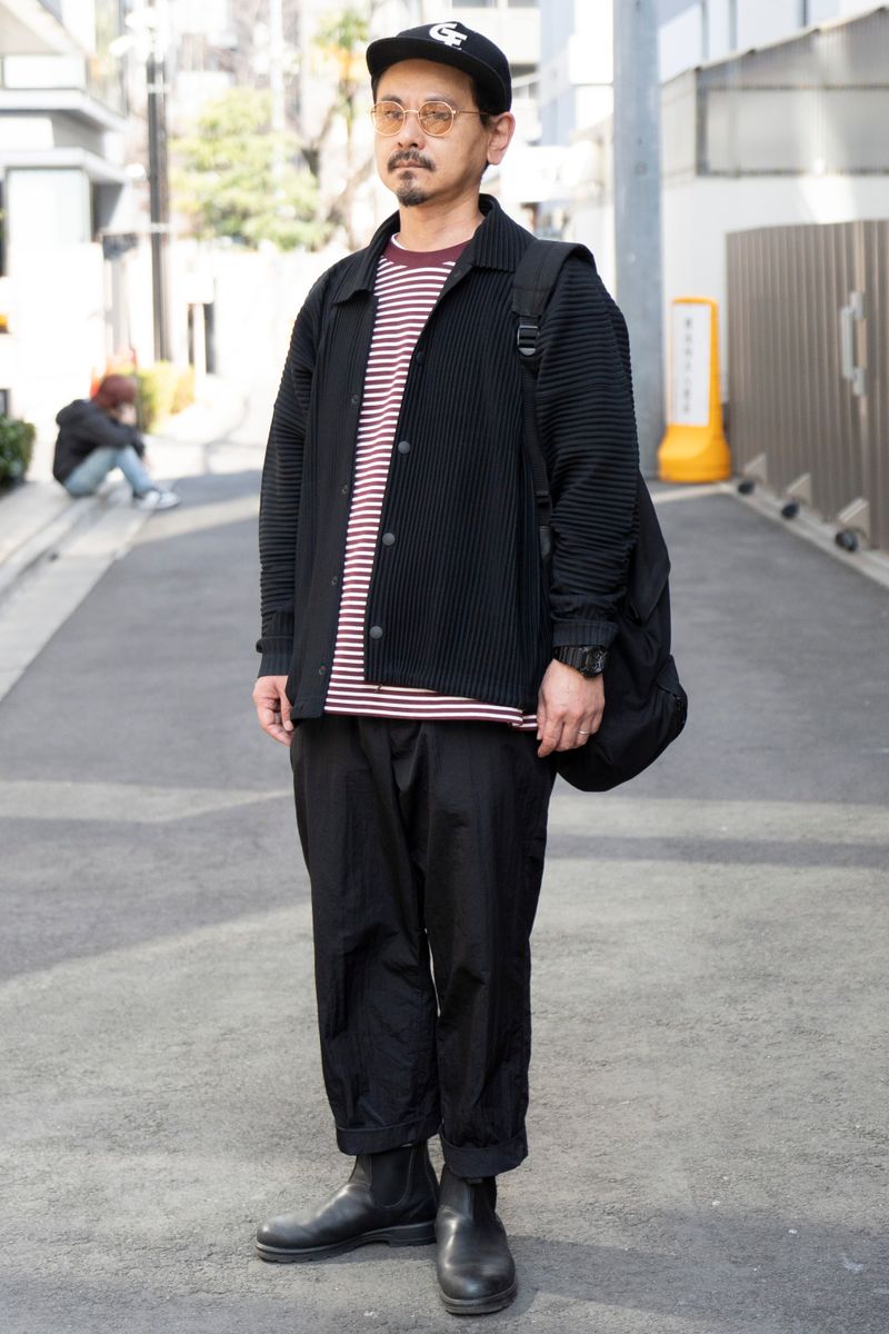 イッセイミヤケのジャケットコーディネート | 250306-0052-27 サカモトヒデフミ