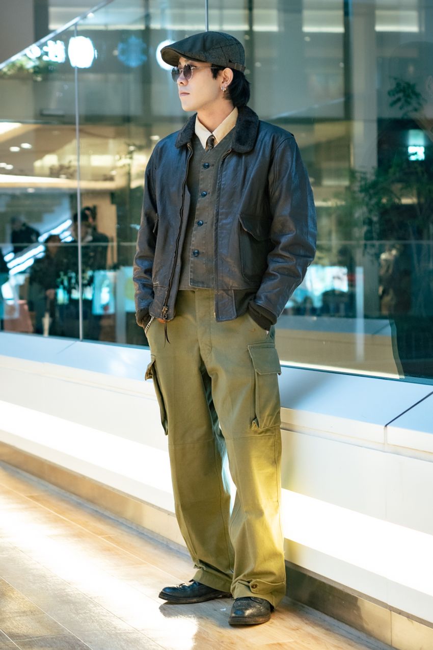 「アメリカミリタリー」を洒脱に魅せる3名の達人たち。革ジャンにトレーニングパンツetc. - 2枚目の画像