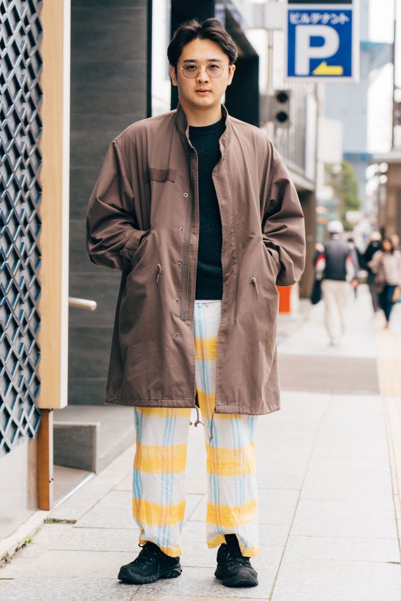 アダムエロペのコートコーディネート | 250330-1022-09 渡辺裕也