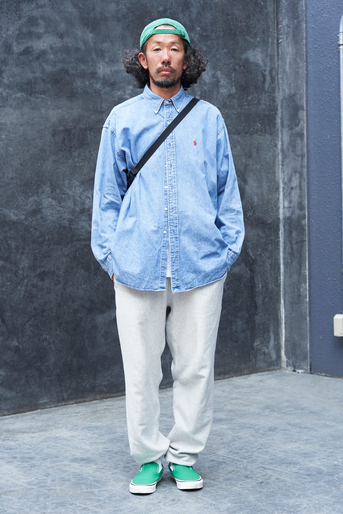 シャツ ポロラルフローレン  Tシャツ ヘインズ  パンツ チャンピオン  バッグ アークテリクス