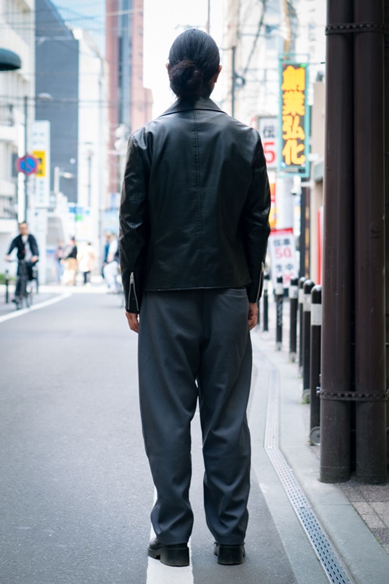 ユニクロのライダーズジャケットコーディネート | 250519-1801-03 シバタユウスケ 2枚目の写真