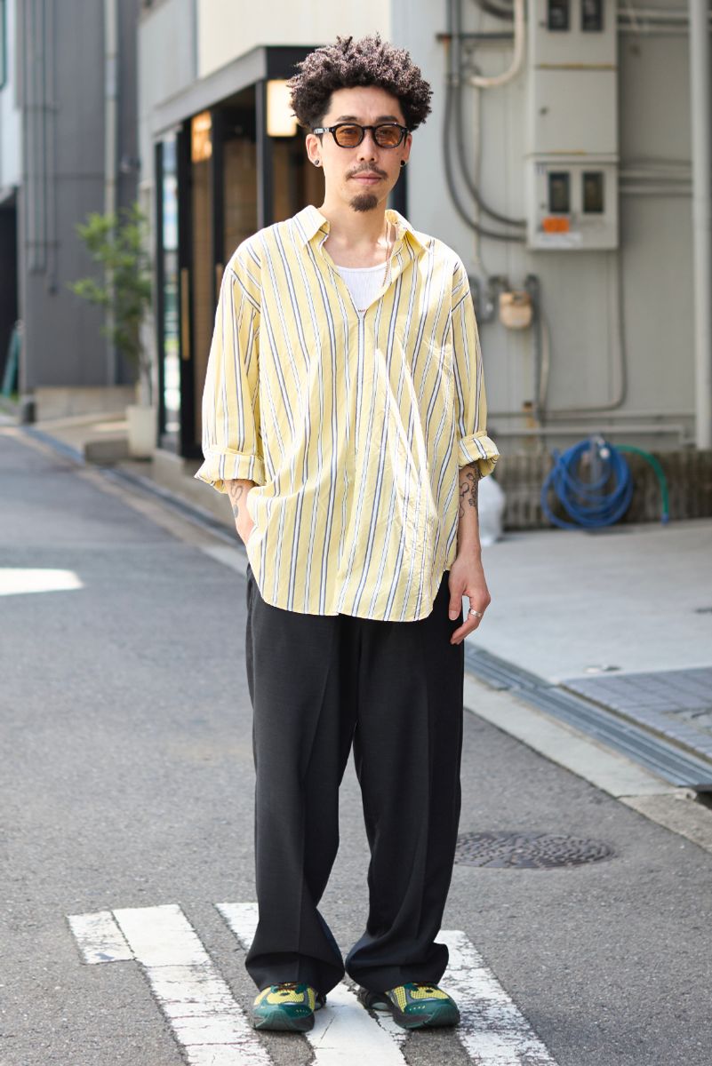 マービンポンティアックシャツメーカーズのシャツコーディネート | 250529-0816-59 山根昌洋