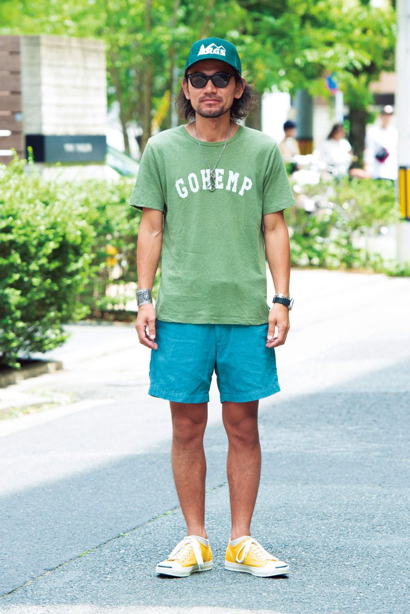 絶妙に色味をハズしたグリーントーンコーデは、上級者の嗜み 梅谷 聡