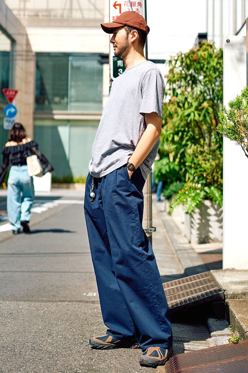 オールドネイビーのTシャツコーディネート | 250703-1258-10 岡田洋坪