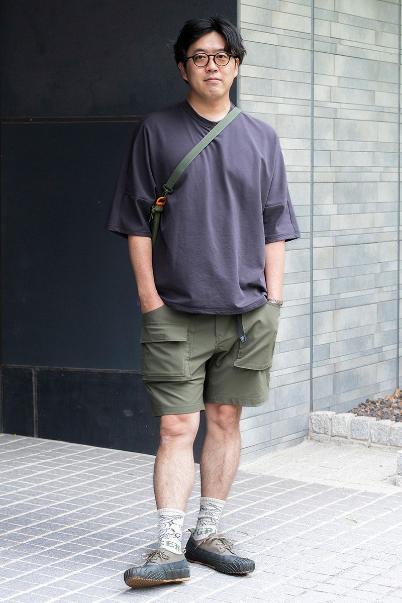 ユニフォームアウトドアスタンダードのTシャツコーディネート | 250714-1458-15 村上賢宏 4枚目の写真