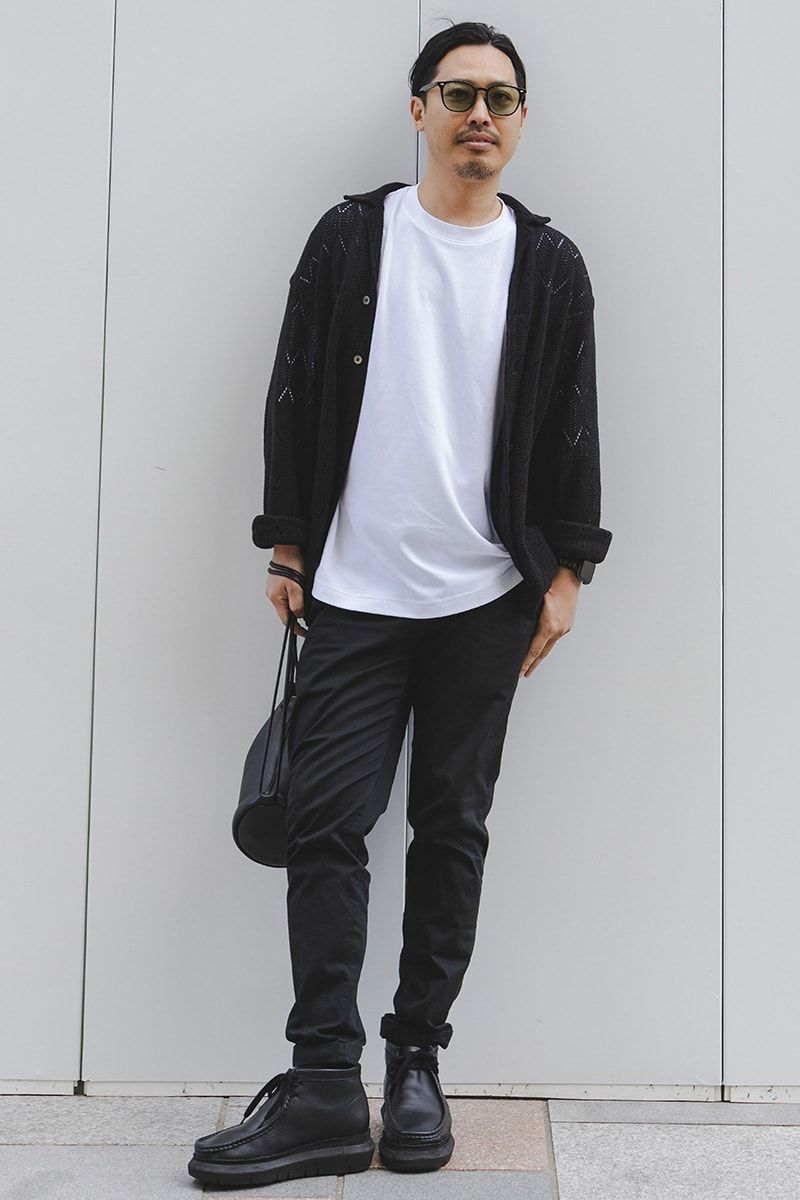 エディフィスのカーディガンコーディネート | 250714-1805-51 筋田 聡