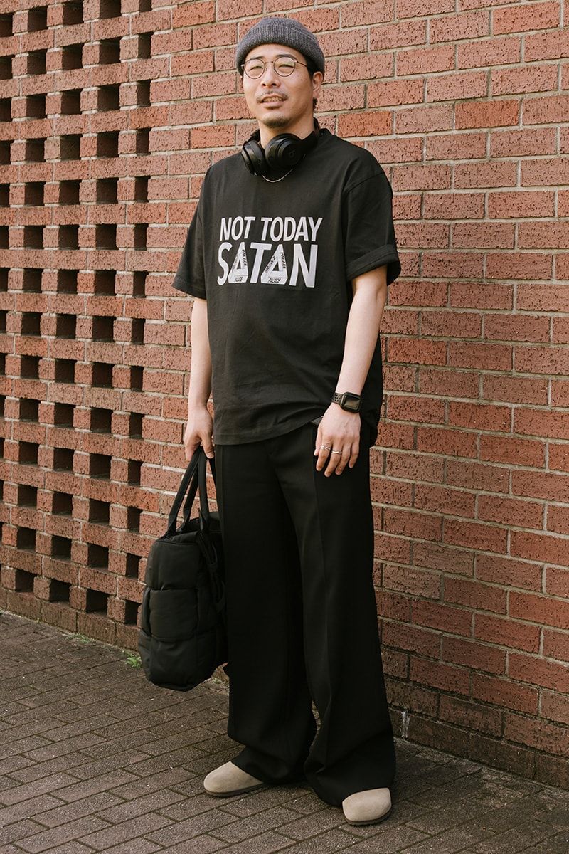 パレススケートボードのTシャツコーディネート | 250714-1816-27 福島一平