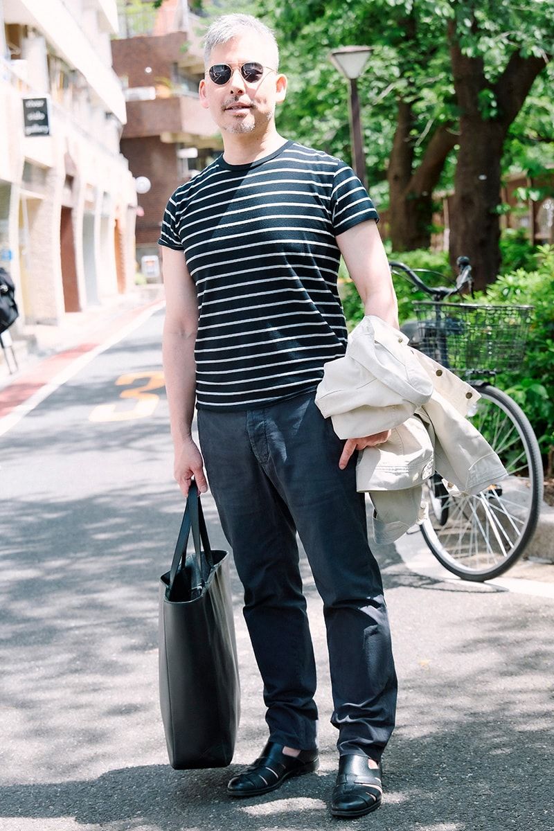 サンローランのTシャツコーディネート | 250714-1839-01 田坂朋彦