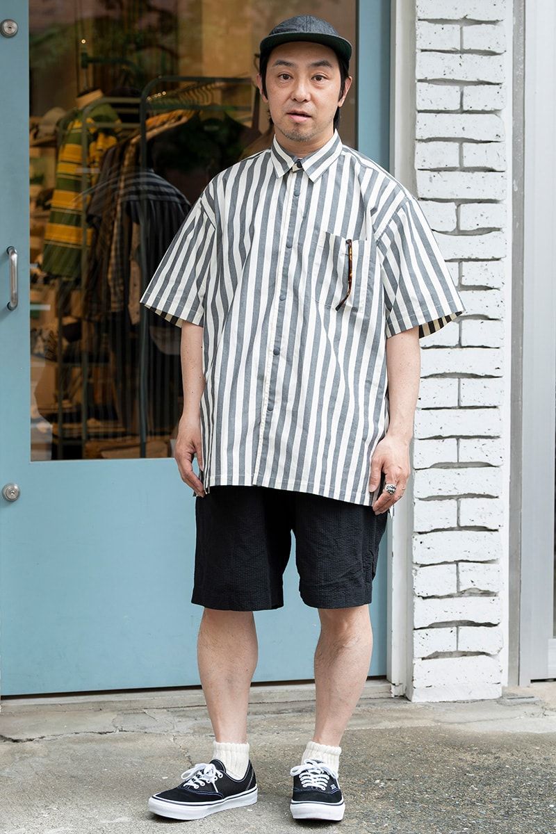 フジトスケートボーディングのシャツコーディネート | 250716-1550-58 松尾卓実