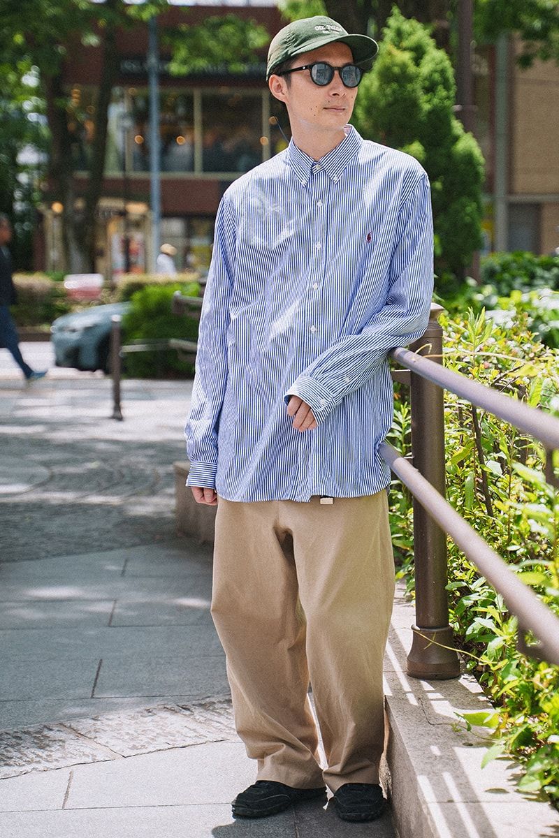 ポロラルフローレンのシャツコーディネート | 250716-1553-39 大場健佑