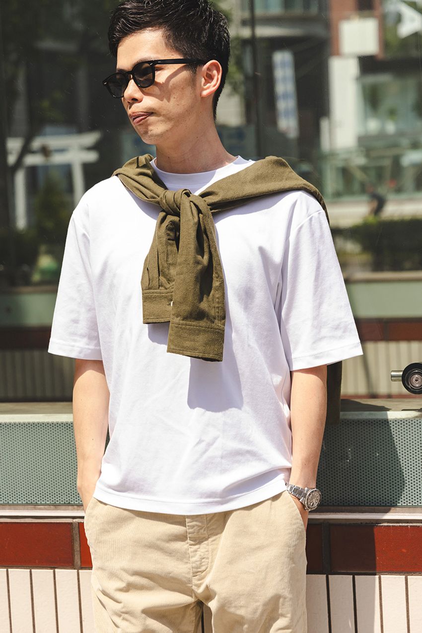 大大大定番のユニクロ白Tシャツ。街の洒落者たちはどう夏コーデに取り入れるのか、検証！ - 6枚目の画像