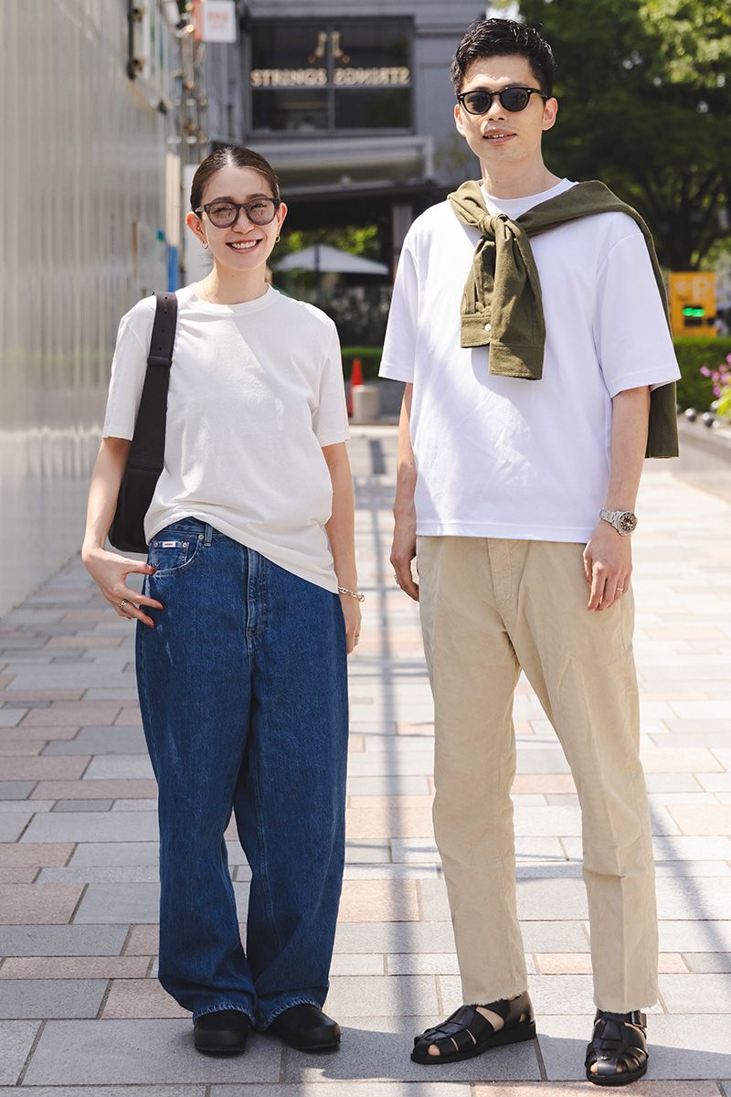 シャツ＝ロンハーマン　Tシャツ＝ユニクロ　パンツ＝ペンス　サンダル＝パラブーツ　サングラス＝アイヴァン　腕時計＝ロレックス