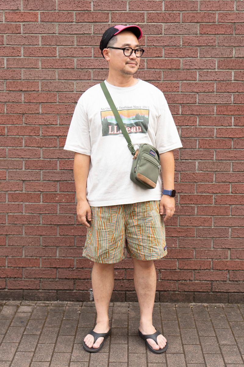 エルエルビーンのTシャツコーディネート | 250828-0134-12 森 威志